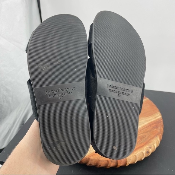 Jenni Kayne black crossover slide sandals size 37 US 7 - Picture 6 of 9